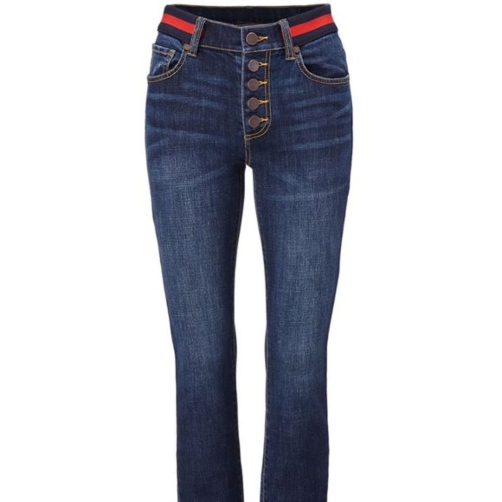 CAbi jeans with button fly size 6